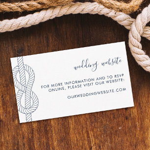 Nautical Rope Knot Wedding Website Begleitkarte