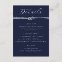 Nautical Rope Navy Blue Elegant Details Hochzeit
