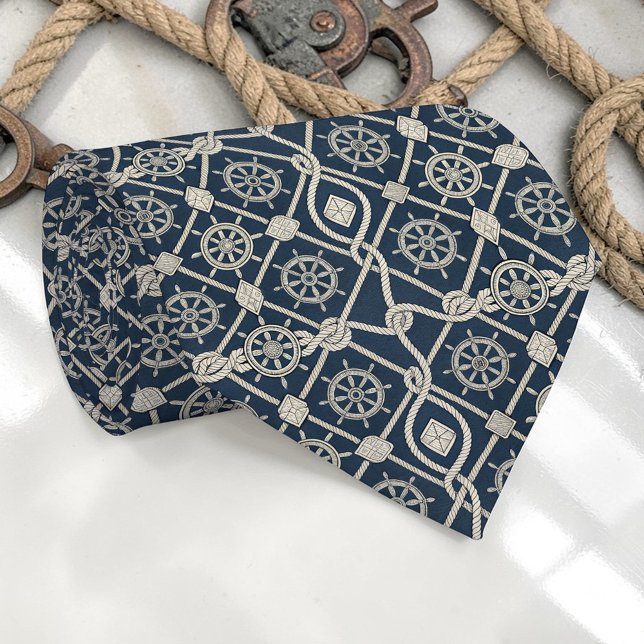 Nautical Ropes Custom Necktie Krawatte (Von Creator hochgeladen)