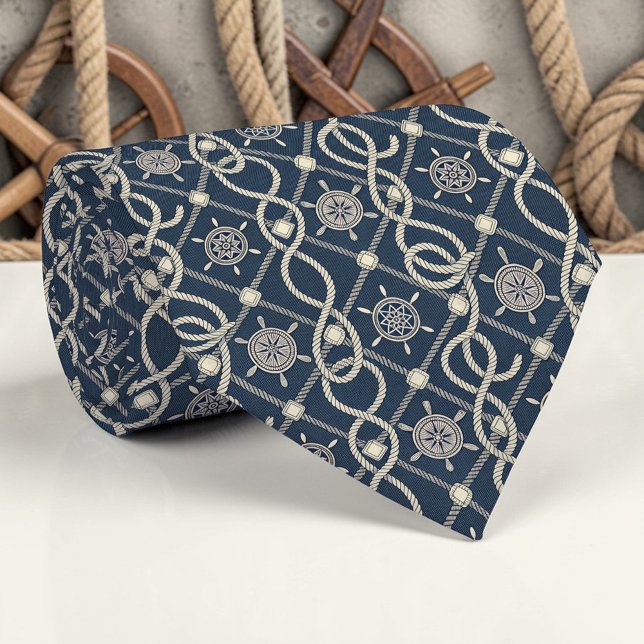 Nautical Ropes Custom Necktie Krawatte (Von Creator hochgeladen)