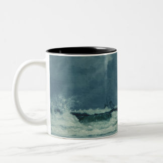 Nautical Rough Waters Zweifarbige Tasse