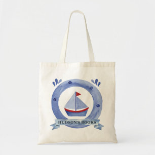 Nautical Sailboat Custom Library Bag für einen Jun Tragetasche