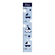 Nautical Sailboat Growth Chart Behielt auf 8x44!