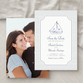 Nautical Sailboat Hochzeit retten Datum Save The Date