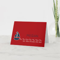 Nautical Sailboat Lass Your Dreams Set Segelname