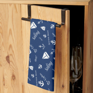 Nautical Sailboat Segeln Themed Cotton Handtücher