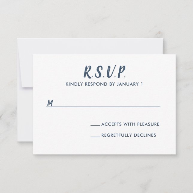 Nautical Sailboat Wedding RSVP (Vorderseite)