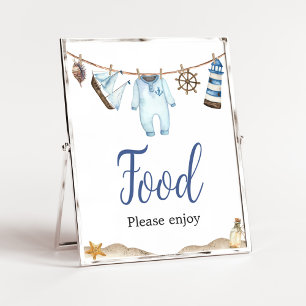 Nautical Sailor Ahoy Baby Showfood Poster