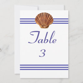 Nautical Seashell - 12x18 Tischnummer