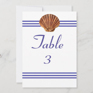 Nautical Seashell - 12x18 Tischnummer