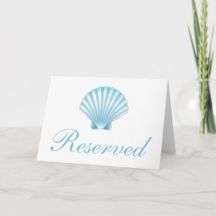 Nautical Seashell Blue Beach Wedding vorbehalten Einladung