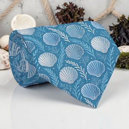 Nautical Seashells Custom Necktie Krawatte