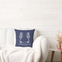 Nautical Seepferd Mr. and Mrs Blue Stripe