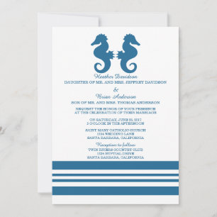 Nautical Seepferd Wedding Invite Einladung