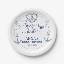 Nautical Shes Tying the Knot Bridal Shower Elegant Pappteller