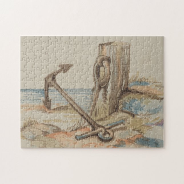 Nautical Ship Anchor am Boden-Scene-Puzzle Puzzle (Horizontal)