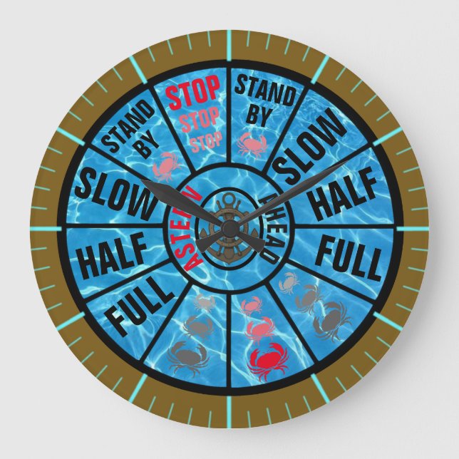 Nautical Ship Telegraph Traditional Large Clock Große Wanduhr (Vorderseite)