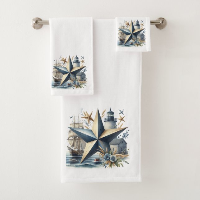 Nautical Shore Badhandtuch Set (Insitu)