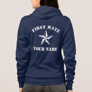 Nautical Star Marine blaue und weiße Kapuze für Fr Hoodie
