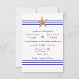 Nautical Starfish - Einladung zur Hochzeit 3x5