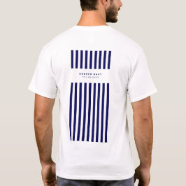 Nautical Stripe Navy Blue Trendy Stilvoll 9 Streif T-Shirt