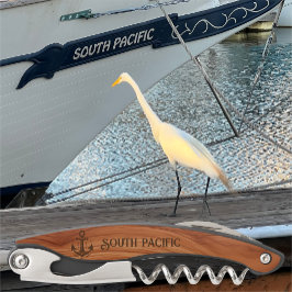 Nautical Teak Holzkörner Personalisierter Schiffsn Kellnermesser