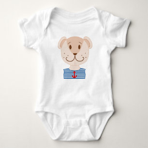 Nautical Teddy Bear Baby Strampler