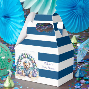 Nautical Teddy Bear Beach Boy Baby Dusche Geschenkschachtel