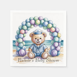 Nautical Teddy Bear Beach Boy Baby Dusche Serviette