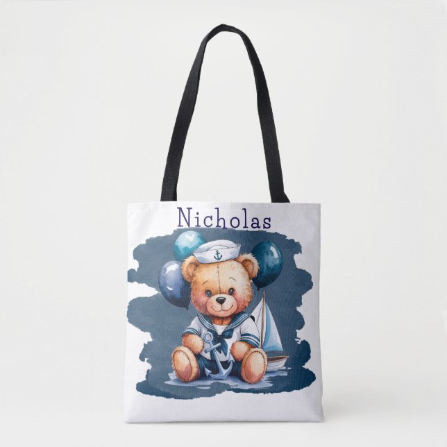 Nautical Teddy Bear Delight Boy Baby Showgeschenk (Vorderseite)