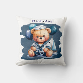 Nautical Teddy Bear Delight Boy Baby Showgeschenk Kissen