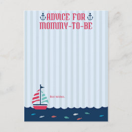 Nautical Theme - Advice card for Mommy-to-be Hinweiskarte