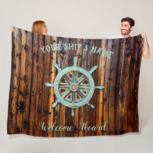 Nautical Theme Bronze Captains Wheel