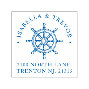 Nautical Theme Wedding Custom Ship Wheel Permastempel