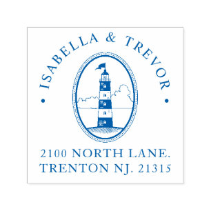 Nautical Theme Wedding Vintag Lighthouse Custom Permastempel