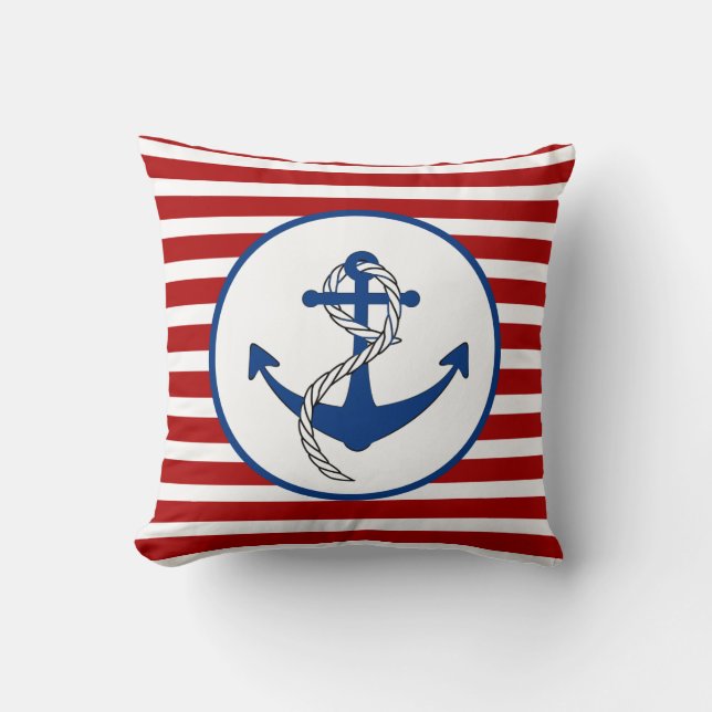 Nautical Themed Anchor Kissen (Vorderseite)