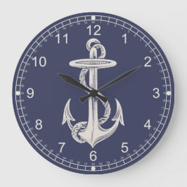 Nautical Themed Anchor Wall Clock Große Wanduhr