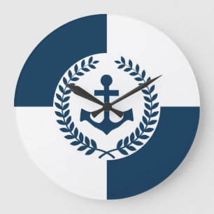 Nautical themed design große wanduhr