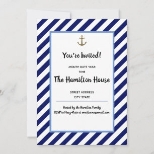 Nautical Themed Einladung