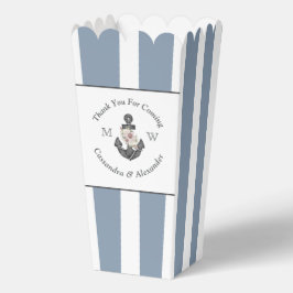 Nautical-Themed Floral Anchor Dusty Blue White Geschenkschachtel