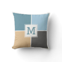 Nautical Tiles benutzerdefiniertes Monogramm-Wurfk