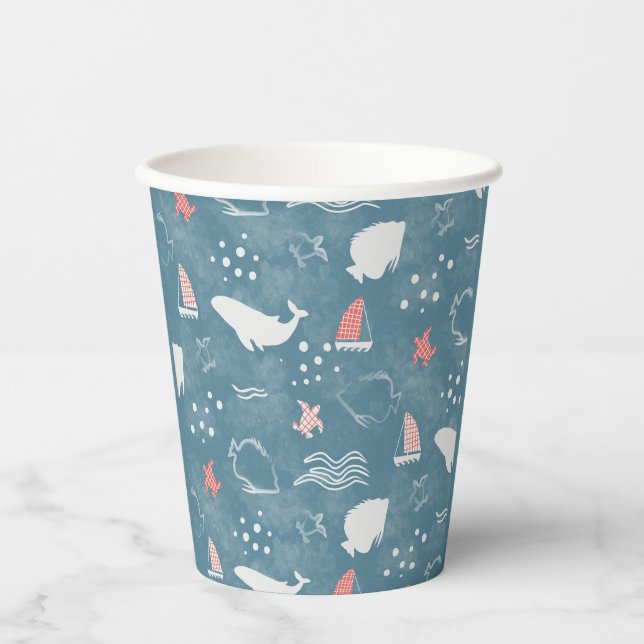 Nautical Under Sea Baby Shower Pappbecher (Vorderseite)