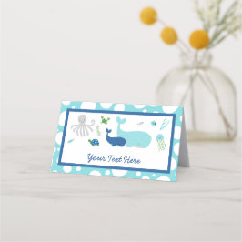 Nautical Under Sea Baby Shower Platzkarte