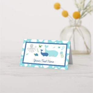 Nautical Under Sea Baby Shower Platzkarte