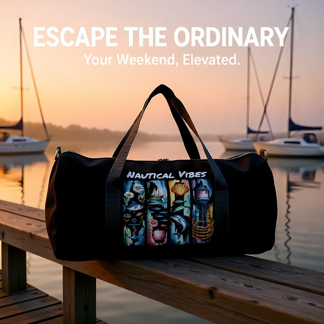 Nautical Vibes Marine Elements  Duffle Bag (Von Creator hochgeladen)
