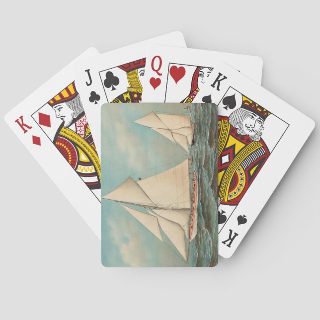 Nautical Vintag Yachten Racing #1 Spielkarten (Rückseite)