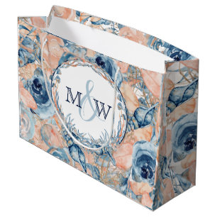 Nautical Wedding Beach Seashell Rose Große Geschenktüte