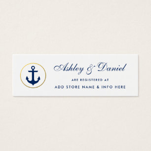 Nautical Wedding Blue Registrierungseinführungskar