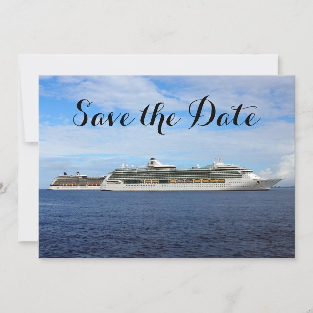 Nautical Wedding Cruise Ship Save the Date Ocean (Vorderseite)