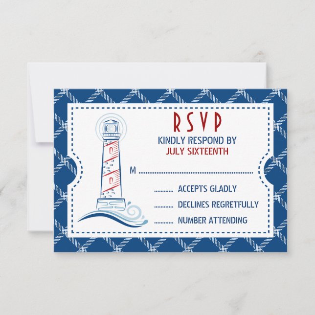 Nautical Wedding Einladungskarte UAWG (Vorderseite)